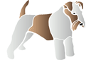 Fox Terrier - sjablonen met dieren