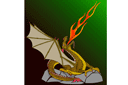 Vuurdraak 1 - draken sjablonen