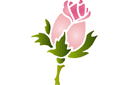 Rozenknop - stencils met tuin- en wilde rozen