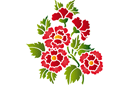 Decoratief boeket 031а - stencils met tuin- en veldbloemen