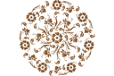 Bloemenmedaillon 22 - sets van sjablonen in dezelfde stijl