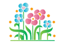 Gestileerd bloembed - stencils met tuin- en veldbloemen