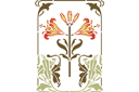 Grote lelies (motief) - stencils met tuin- en veldbloemen