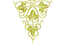 Driehoekige klimop - sjablonen met bladeren en takken