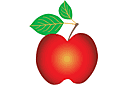 Appel 2 - stencils met fruit en bessen