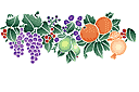 Fruitrand - stencils met fruit en bessen