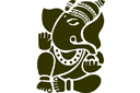 Ganesha 02 - stencils met indiaanse motieven