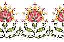 Turkse bloemen - randstencils met etnische motieven
