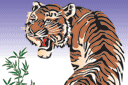 Japanse tijger - oosterse stijl stencils
