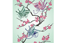 Sakura en vlinders - oosterse stijl stencils