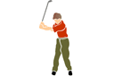 Golf speler - stencils met verschillende patronen