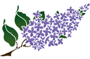 Lila tak - sjablonen met tuindingen