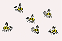 Bijen - stencils met insecten en beestjes