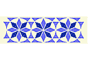 Ster mozaïek - stencils met vierkante patronen
