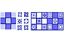 Tegels en patronen - stencils met vierkante patronen