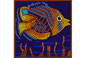 Papegaaivis (mozaïek) - stencils met vierkante patronen