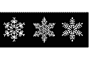Sneeuwvlokken - stencils met verschillende patronen