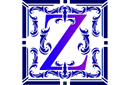 Beginletter Z - stencils met teksten en sets letters