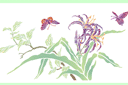 Lelies en vlinders - stencils met tuin- en veldbloemen
