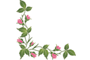 Roze hoek - stencils met tuin- en wilde rozen