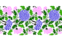 Chrysantenrand - stencils met tuin- en veldbloemen