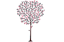 Kersenboom - stencils met bomen en struiken