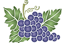 Druiventros 4 - stencils met fruit en bessen