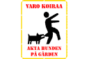 Pas op voor hond 01 - stencils met verschillende symbolen