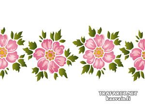 Folk rozenbottel B - sjabloon voor decoratie