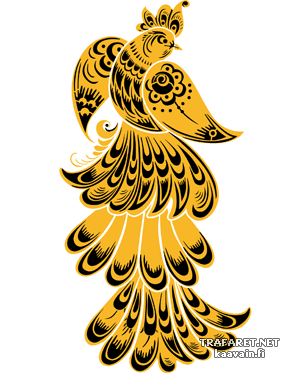 Chochloma vuurvogel - sjabloon voor decoratie