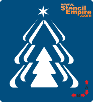 Kerstboom 1 - sjabloon voor decoratie