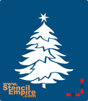 Kerstboom 9 - sjabloon voor decoratie