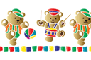 Teddyberen marcheren - stencils met kinderspeelgoed