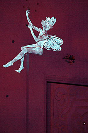De elf aan de nachtdeur - sjabloon voor decoratie